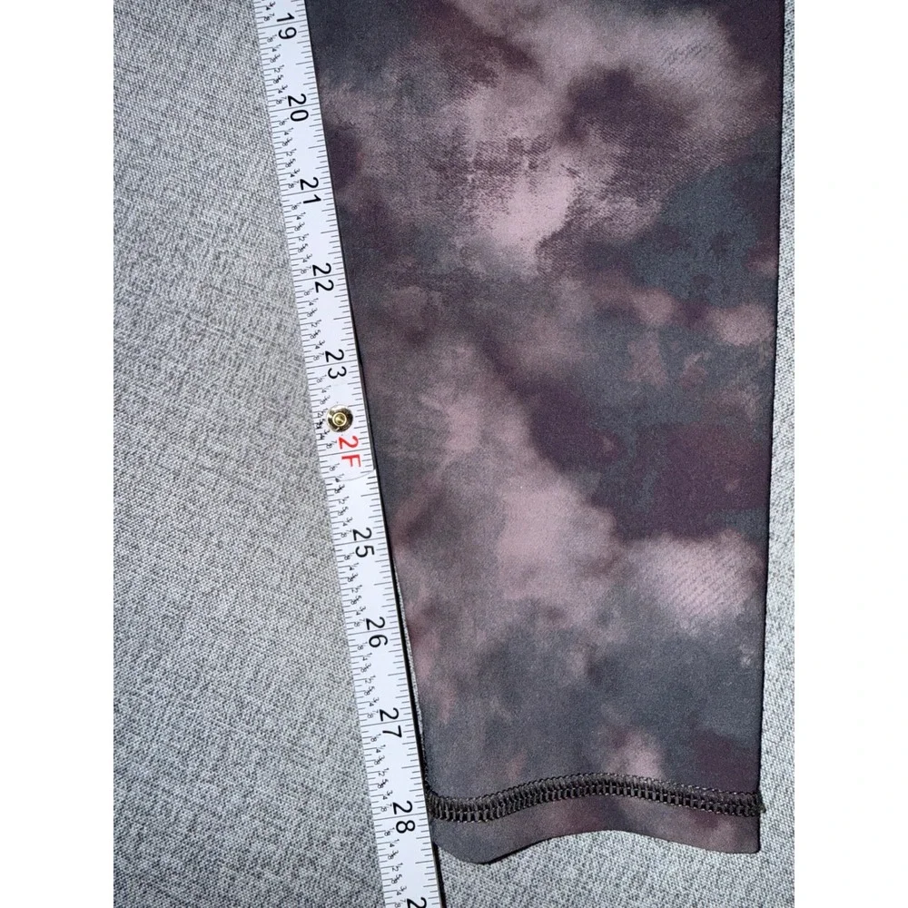 Alo Yoga High Waist Airbrush Legging Purple Grey Tie Dye Cloud Print Size M